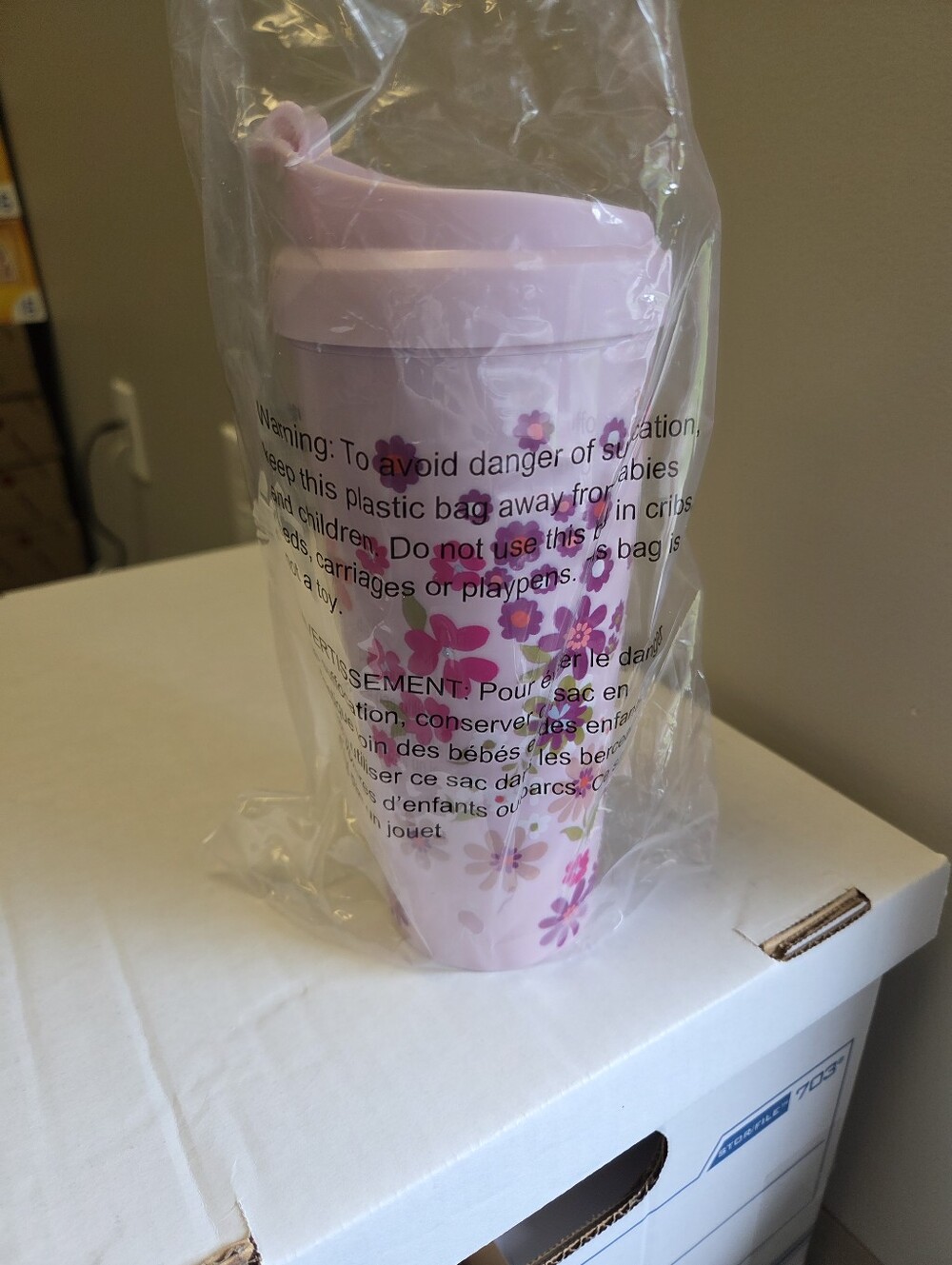 kate spade Pacific Petals Thermal Travel Mug with Pink Tumbler with Straw NIB - Picture 5 of 8
